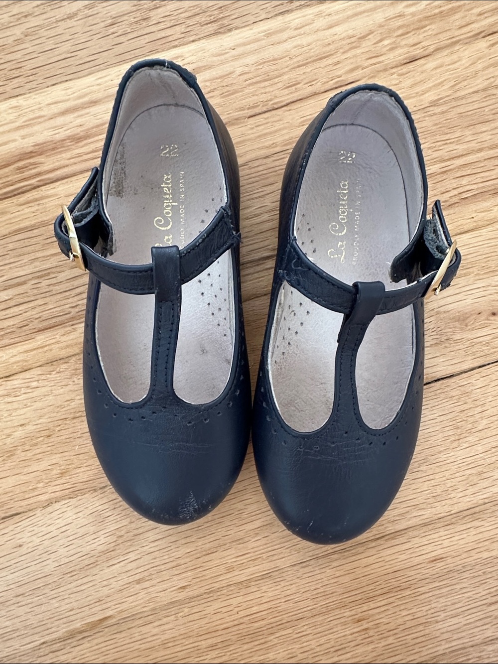 La Coqueta Navy T-Strap Mary Jane Shoes
